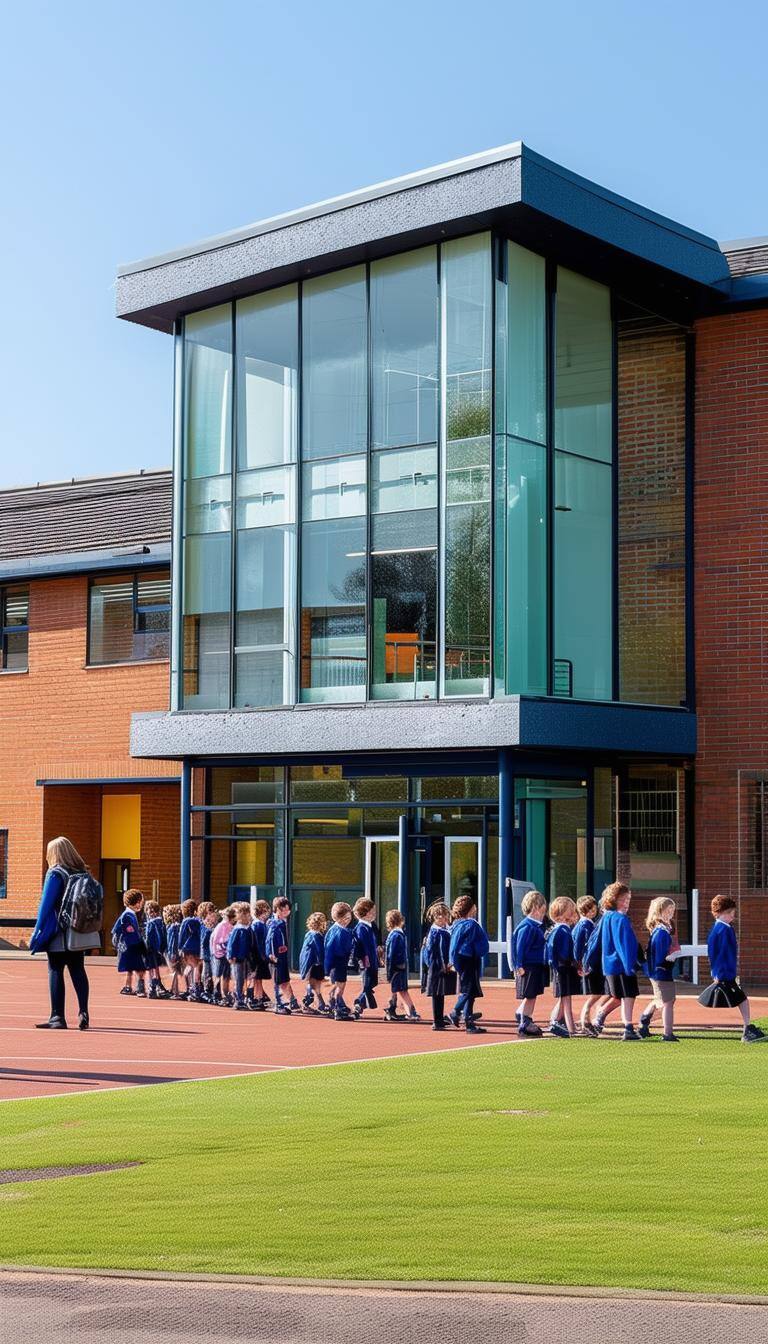 the outside of a modern secondary school in the south west of England